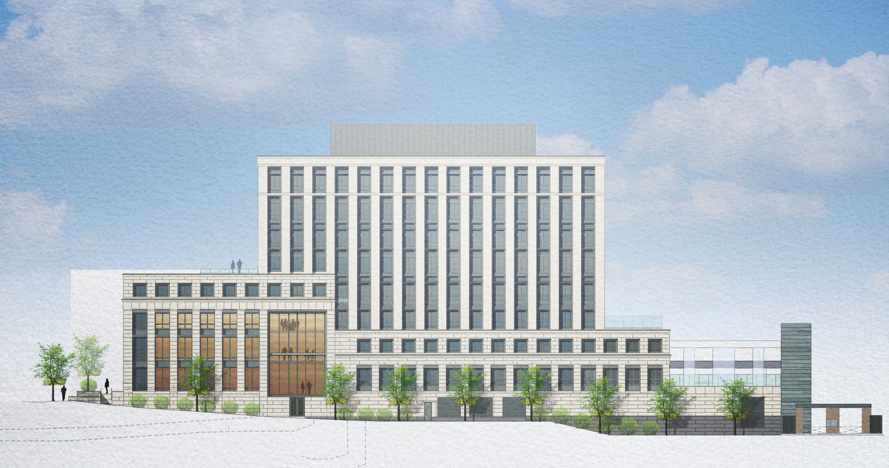 East elevation rendering